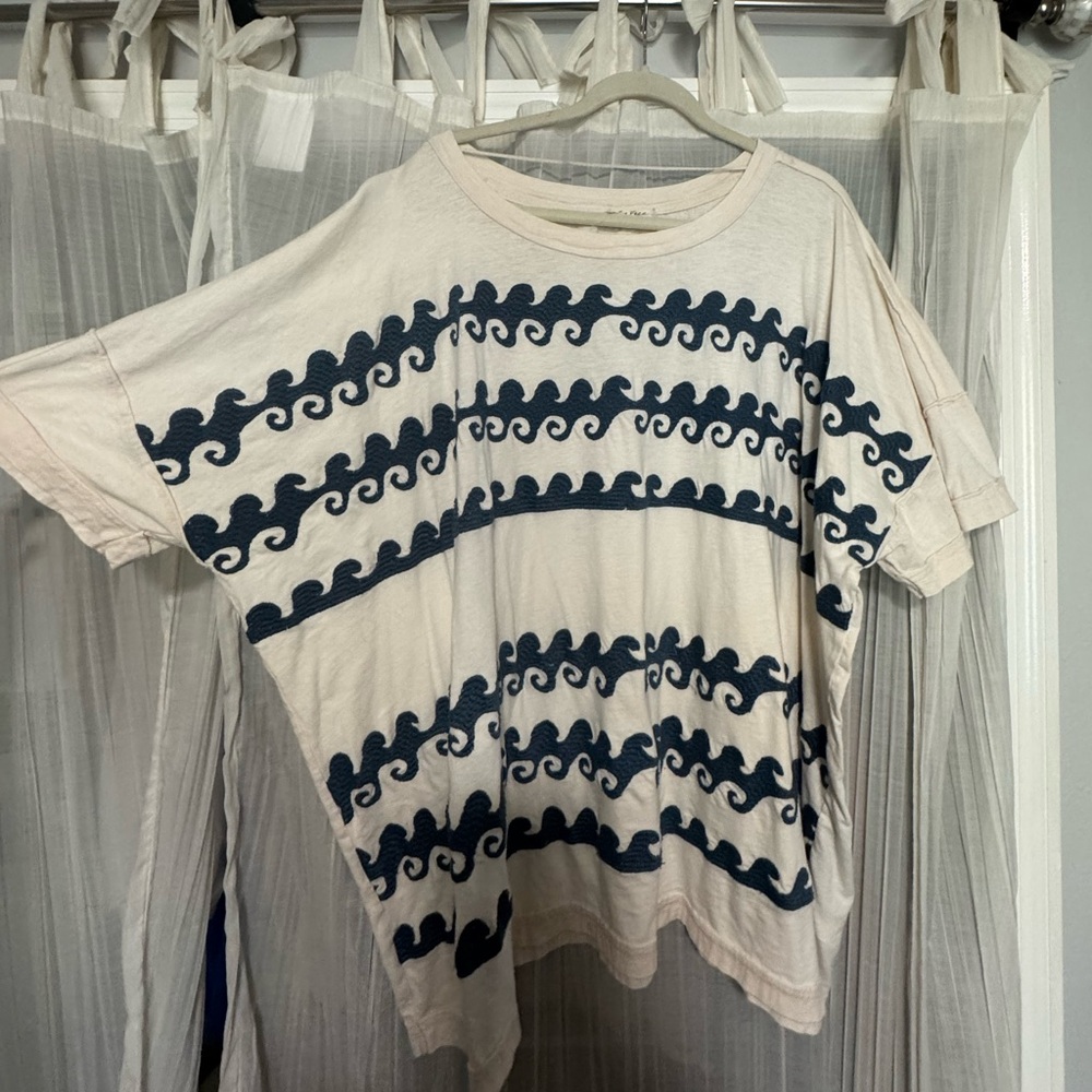 Free People Oversized Wave Tee